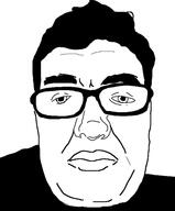bant_(4chan) chud closed_mouth cuban_(user) glasses hair mrnebula variant:mrnebula // 1191x1438 // 102.0KB