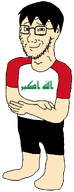 allahu_akbar arm brown_eyes clothes flag:iraq foot full_body glasses hair hand iraq iraqi leg smug soyteen stubble that_one_fucking_picture_of_nate_being_a_smug_little_bastard variant:soyak white_skin // 508x1325 // 38.1KB