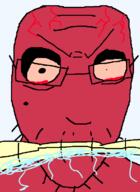 angry blood eye_sockets glasses mole open_mouth red_eyes red_skin seethe soyjak spit stubble variant:poopy weird yellow_teeth // 511x703 // 29.6KB