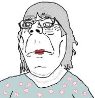 blind dying female frown grandma hair old senile variant:gapejak wrinkles // 361x371 // 23.4KB