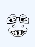 accessory deformed glasses smile soyjak subvariant:grinlook_poggers variant:markiplier_soyjak // 600x800 // 12.4KB