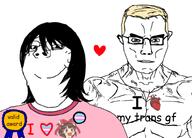 anime award badge blond blue_eyes buff clothes female flag:transgender_pride_flag meta:tagme subvariant:gapejak_female sweating text touhou transheart variant:chudjak variant:gapejak video_game // 812x584 // 198.1KB