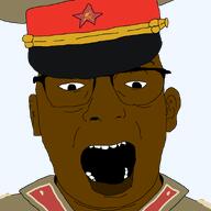 admin brown_skin glasses kgb kolyma kuz larp military_uniform nigger officer_cap open_eyes open_mouth russia soviet_army_uniform soviet_union soytober variant:unknown // 898x899 // 22.1KB