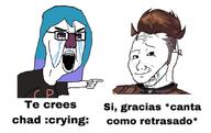 PlutonicClown blue_hair brown_hair chud crying doomentio doomposting doomverse glasses kalcifer_vallarta mask spanish_text wojak // 1080x679 // 495.3KB