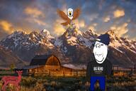 deer eagle hiking nature subvariant:wholesome_soyjak united_states variant:a24_slowburn_soyjak variant:chudjak variant:gapejak wholesome // 1024x684 // 1.1MB