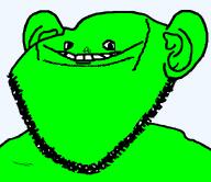 ear green_skin smile soyjak stubble subvariant:quimpish_quoyak_stears variant:impish_soyak_ears // 598x517 // 10.0KB