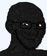 black_skin closed_mouth coal coal_skin ear glasses looking_at_you series:mineraljaks smile smirk smug soyjak stubble subvariant:soyak_(smug) transparent_background variant:soyak // 632x756 // 281.5KB