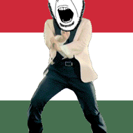 animated country dance flag full_body gangnam_style glasses hungary irl open_mouth push_pin soyjak sticky stubble variant:cobson // 300x460 // 253.4KB