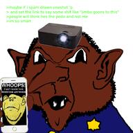 'p angry big_nose brimstone brown_skin greentext jimbo_(namefag) liquify_tool meta:namefags oneshot phone projector retard slopjak uttp utubetrollspolice variant:impish_soyak_ears variant:ishish_soyak_ears // 750x750 // 227.4KB