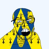 angry animal british england flag flag:shropshire glasses hair leopard looking_at_you mustache open_mouth shropshire soyjak stubble teeth united_kingdom variant:feraljak // 1500x1500 // 288.4KB