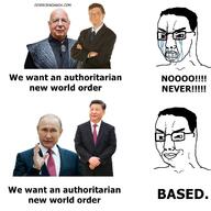 angry based bill_gates bloodshot_eyes clenched_teeth closed_mouth crying glasses hair klaus_schwab new_world_order smile smug soyjak text variant:chudjak vladimir_putin xi_jinping // 1278x1280 // 171.2KB
