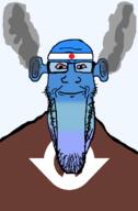 angry bald bloodshot_eyes blue blue_skin calm closed_mouth ear flag flag:japan flag:yamaguchi fume glasses japan ogre_ears seethe smoke soyjak stretched_chin stubble template todofuken transparent_background variant:markiplier_soyjak yamaguchi // 823x1250 // 59.4KB