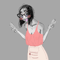 i 4chan Visible_breasts blush glasses smile variant:soytan // 600x600 // 37.5KB