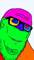 colorful glasses smile soyjak stubble variant:stu // 387x673 // 74.9KB