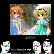 3soyjaks anime argentina chud clothes confused countrywar flag:argentina flag:italy flag:japan flag:mexico glasses higurashi houjou_satoko italian_chad(namefag) italy japan kochiya_sanae mexico ryuugu_rena satoko_houjou(namefag) soyjak tiktok touhou video_game // 1491x1466 // 2.2MB