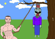 brown_hair brown_stubble hanging markiplier_soyjack mustache niko_bellic soyjak squidward suicide variant:markiplier_soyjak // 1280x915 // 131.9KB