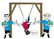 3soyjaks amerimutt blood bloodshot_eyes brother chud crimean_tatar death ear execution flag flag:crimean_tatar flag:texas glasses gore guts meta:tagme mutt saw subvariant:brunetto subvariant:unbotheredchud texas torture trend:aryan variant:bernd variant:chudjak // 1697x1221 // 548.0KB