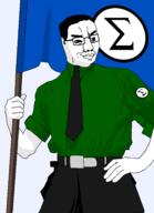 art brazil chud flag green_shirt holding_flag integralism south_america soyjak // 1947x2687 // 99.0KB