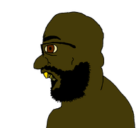 angry arab bald beard brown_eyes brown_skin crooked_teeth glasses islam moustache open_mouth series:sidejaks shitskin side_profile soyjak subvariant:tetojak teeth template transparent_background variant:feraljak yellow_sclera yellow_teeth // 859x808 // 15.4KB