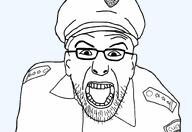 clothes ear glasses hat idubbbz looking_at_you meta:not_a_fucking_duplicate open_mouth police police_hat police_uniform soyjak stubble transparent_background variant:policejak vectorized // 1600x1100 // 205.5KB