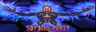 banner open_mouth soyjak_party teeth the_lawnmower_man variant:cobson // 300x100 // 68.6KB