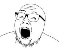 glasses happy open_mouth soyboy stubble variant:joejak wrinkles // 777x669 // 7.0KB