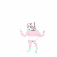 animated anne_happy bloodshot_eyes chi_chi_chimo_chimo crying dance flag full_body glasses hair hanging music mustache open_mouth purple_hair rope sound soyjak stubble suicide tongue tranny variant:bernd video // 720x720, 12.4s // 4.9MB