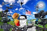 4g blacksun camera f-22_raptor fighter_jet firearm flag:united_states fries frutiger_aero gun hamburger meds monster_energy movie_camera phone samsung subvariant:perceptive_chud variant:chudjak // 1920x1272 // 4.0MB