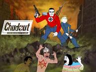 ak-47 brown_skin buff fallout fallout_1 hexagram high_effort judaism kike luger muscular_male mutant mutated nazism pajeet pistol radiation radioactive rifle stinky subvariant:alicia_side subvariant:female_cobson swastika tinfoil_hat tranny troon variant:alicia variant:chudjak variant:cobson variant:pajeetjak video_game yellow_eyes // 3968x2976 // 4.0MB