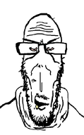 bald bloodshot_eyes booger drool european eyebrows forehead_lines glasses hoodie long long_chin meta:template mustache red_sclera runny_nose stubble subvariant:euromutt subvariant:longeuro subvariant:longplier template transparent_background variant:markiplier_soyjak // 430x694 // 24.3KB