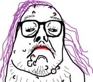 beard glasses lipstick pink_hair tranny // 689x606 // 71.5KB