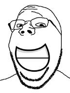 bfdi glasses smile stubble subvariant:wholesome_soyjak variant:gapejak // 500x666 // 57.0KB
