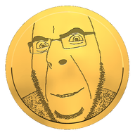 animated cafe_coin coin glasses gold smile soyjak soyjak_cafe spinning stubble variant:cobson // 500x500 // 797.4KB