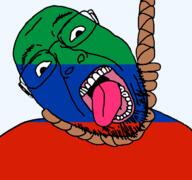 ack dagestan dead flag flag:dagestan glasses hair hanging open_mouth rope russia skin soyjak stubble suicide teeth tongue transparent transparent_background variant:bernd white yellow_teeth // 768x719 // 24.6KB