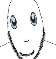 blue_eyes closed_mouth cute no_nose smile soyjak squishmallow stubble variant:cobson // 500x522 // 51.4KB