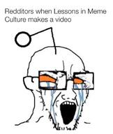 angry antenna crying ear glasses lessons_in_meme_culture meme open_mouth orange_sclera reddit redditard soyjak stubble text variant:soyak // 520x617 // 31.5KB