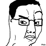 angry animated concerned glasses hair pixiz raised_eyebrow soyjak transformation variant:chudjak // 400x400 // 1.1MB