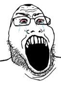 bloodshot_eyes crying first_plier2_image glasses open_mouth soyjak stubble variant:markiplier_soyjak2 // 645x973 // 31.3KB