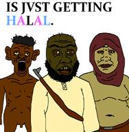 3soyjaks balding beard black_skin brown_eyes brown_skin closed_mouth clothes ear flag:transgender_pride_flag hair halal islam its_just_getting_started meta:is_a_soyjak muslims naked nigger open_mouth penis rifle rifle_on_back rotten_teeth sandnigger shirtless shitskin small_penis subvariant:tetojak text tyrone variant:a24_slowburn_soyjak variant:alicia variant:feraljak yellow_sclera // 1046x1070 // 55.1KB