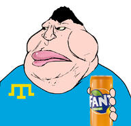 astrofene_(namefag) countrywar crimean_tatar crimeanchud_(namefag) fanta fat flag flag:crimean_tatar hair holding_fanta holding_object obese soyjak ukraine variant:meximutt white_skin // 888x849 // 265.0KB
