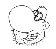 big_nose cartoon ear fox_kids glasses hair open_mouth soyjak stubble variant:walter_melon walter_melon // 435x385 // 56.3KB