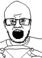 ear gem glasses hand holding_gem holding_object open_mouth soyjak stubble variant:unknown // 180x250 // 8.0KB