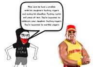 angry antifa glasses hood hoodie hulk_hogan mask race_mixing speech_bubble text variant:soyak // 2052x1488 // 1010.1KB