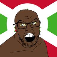 black_skin burundi country flag flag:burundi glasses open_mouth small_eyes variant:feraljak // 1500x1500 // 46.9KB