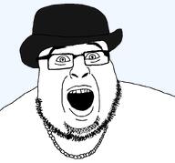 badlandschugs burp chain clothes glasses hat open_mouth series:cobson_brothers stubble subvariant:chugson teeth transparent_background variant:chugsjak variant:cobson youtuber // 829x773 // 25.1KB