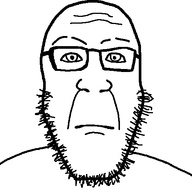 body closed_mouth diddy_ahh_blvd_💀💀💀 eyebrows eyes forehead_lines glasses head soyjak stare stubble variant:unknown wrinkles // 512x512 // 9.6KB