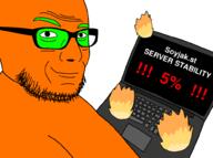 froot froot_(user) glasses laptop smirk smug soyjak soyjak_party stubble variant:laptopjak variant:unknown // 1000x743 // 168.9KB