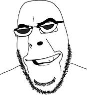 7quid closed_mouth friday_night_funkin' glasses grin soyjak stubble variant:cobson vg_(4chan) // 775x849 // 60.9KB