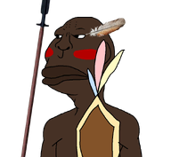 adams_apple amazonas arm black_skin brazil clothes facepaint feather flag green_eyes indigenous meta:not_fucking_flagspam nigger series:brazilmutt_states shield shitskin spear subvariant:brazilmutt transparent_background variant:meximutt // 888x818 // 124.8KB