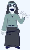 clothes female full_body glasses hair nintendo nintendo_switch open_mouth soyjak_rpg variant:soytan video_game wave yellow_eyes // 1352x2196 // 64.6KB